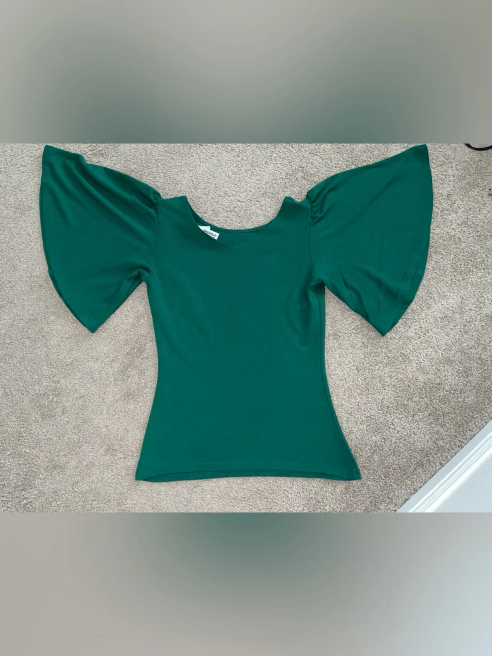 Vixen by Micheline Pitt Deadly Kiss top Forest Green - Picture 7 of 9